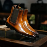 Brown Leather Chelsea Boots Luxury Handmade Men’s Boots