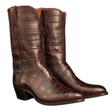Black Cherry Alligator Texture Cowboy Boots Made to Order