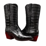 Custom Black Alligator Cowboy Boots Handcrafted Luxury